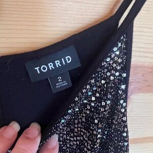 Torrid size 2 gold sparkly tank